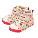ホットビスケッツ(mikihouse) マルチチェック＆ドットセカンドベビーシューズ 13cm ピンク（08）