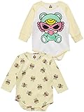 (マイファーストヒステリック) MY FIRST HYSTERIC オーガニックコットン Teddy mini candy dots総柄 長袖ロンパース2Pセット 80cm イエロー