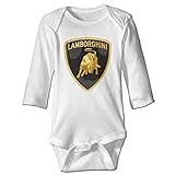 Kamifa カミファ ランボルギーニ スーパーカー アイコン 長袖ボディースーツ ベビー服 カバーオール プレゼント 男女兼用 White 6 M