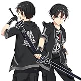 [RUIBOCOS] ソードアート・オンライン きりがや かずと 印象半袖パーカー Tシャツ 長ズボン コスプレ衣装 男女兼用 春夏秋服 (長袖Tシャツ, M)