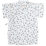 甚平 ロンパース ベビー 男の子 綿100% 日本製生地 グレコ カバーオール ヨット/白-9640 80cm