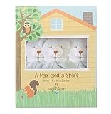 Angel Dear Three of A Kind Blankie Blue Bear [並行輸入品]