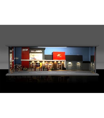 Amazon | 喫茶店 1/64建物コレクション 建築 ミニ駐車場 LEDライト付き