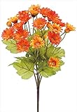 エルアーツ 造花 デイジーブッシュ 全長28cm・花径3~4cm オレンジ E3739-07