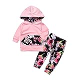 (プタス)Putars ベビー服 子供服 上下セット パーカー 長袖 女の子 花柄 プリント花柄 可愛い 春 秋 冬 スポーツ 運動会 旅行 記念日 プレゼント 6-24ヶ月