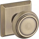 Baldwin pstratsr049 Reserve Passage従来with Traditional正方形ローズin Matte Brass &ブラック仕上げ