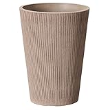 GREENHOUSE 軟質プラスチックプランター ラウンドトール L グレー 3747-GY