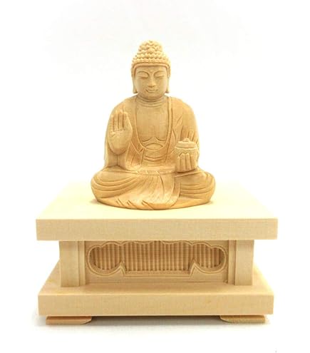 Amazon｜【如来】仏像 薬師如来 桧木製 薬師仏 薬師如来座像2.5寸（総