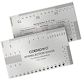 COENGWO ギター弦アクションゲージ 弦高計 定規 ギターセットアップ 測定ツールキット ギター用 ベース マンドリン バンジョー