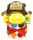 Diaper Cake ダイパーケーキ ヤムヤムボール モンキー【おむつケーキ】【パンパース】【出産祝い】 GFDC027