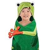 子供用フード付きバスタオル、Frog