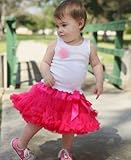 ラッフルバッツ リボン付きシフォンチュチュスカート キャンディーピンク ペチスカート 0-12M