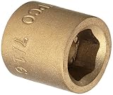 Ampco Safety Tools SS-1/4D7/16 Standard Socket, Non-Sparking, Non-Magnetic, Corrosion Resistant, 1/4