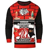 Chicago Blackhawks NHLメンズ3d醜いセーター XL ブラック