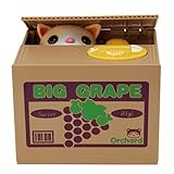 キュートItazura Stealing猫コインペニーセント貯金箱保存ボックスMonkey Kids