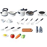 Amazon おままごと キッチンセット ３６点セット 音がなる Ihクッキングヒーター ピンク セット おもちゃ