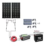 ECO-WORTHY 300W 太陽光発電単結晶ソーラーパネル　30Aチャージコントローラー 付属