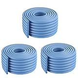 GeeSo ベビーガード 波型コーナークッション コーナーパッド けが防止 厚手 テープ付き2m 3本セット (W波型- 3本セット, ブルー)