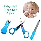 Nursery Nail Clippers Kit Set with Scissors and File for Newborn 0+ and Infant, Great Shower Gift Li