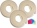 Babystity 危険防止 コーナー ガード クッション 両面テープ クリーニングクロス (2m×3個, アイボリー)