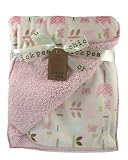 Baby Blanket Butterflies Flowers Reversible to Sherpa by Chick Pea [並行輸入品]
