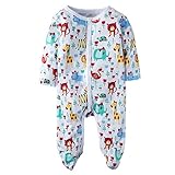 (ビッグエレファント) Big Elephant 1点セット前開可爱動物き女の子長袖ロンパーススリープウェアボディスーツ K10 (9-12ヶ月)