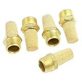 SODIAL 5ｘ空圧3/8 インチPTねじ式吸音騒音排気サイレンサーマフラー