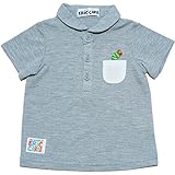 2017年 夏物 はらぺこあおむし 鹿の子 半袖ポロシャツ THE WORLD OF ERIC CARLE グレー◇95cm