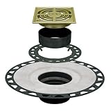 Schluter kerdi-drain – 拡張ABSフランジ – Commercialアダプタキット – 4 "正方形Grate – 真鍮陽極酸化アルミニウム