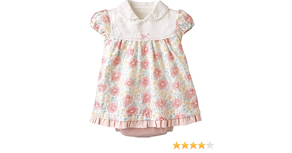 Amazon Co Jp コンビミニ Combimini ラップワンピース 乳幼児 60 70 レーシーフラワー ベビー服 女の子 ピンク 服 ファッション小物