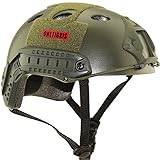 OneTigris ファストヘルメット　PJタイプ　シンプル　多目的　エアソフト･サバゲー･xsports･防災用など　プロテクター 軽量 (ミリタリーグリーン)
