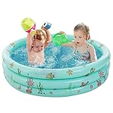 プール 子供用プー ル ビニールプー ル ファミリープー ル 3気室 子供用水遊びプー ル 家庭用 ラウンドプ ール 1人用 丸型 100cm ベビープ ール 水遊び 海洋ボールプー ル ペット用プー ル 底クッション 滑り止め 夏の日 屋内 屋外用 暑さ対策