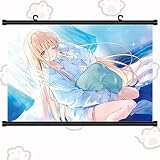 【VACCU】 お隣の天使様にいつの間にか駄目人間にされていた件 掛け画 壁飾り グッズ 掛け軸 部屋飾り ステッカー壁掛け ポスター アートフレーム インテリア キャンバス絵画 自宅 プレゼント (14,アート布60×90cm)