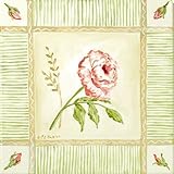 Oopsy Daisy Cottage Rose Right Leaning Stretched Canvas Wall Art by Colleen Phelon Hall, 14 by 14-In