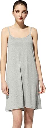 Amazon Co Jp キャミソール カップ付き インナー レディース 下着 キャミソールワンピース ロング 大きいサイズ 可愛い 黒 白 重ね着 肌着 M Xxl ファッション