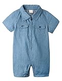 (エーケー) AK Style ベビー キッズ 半袖 タンガリー シャツ カジュアル ロンパース デニム カラー ジップアップ カバーオール つなぎ 赤ちゃん 男の子 ボーイズ 子供服 160304-