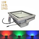 led投光器 RGB 10W 防雨形 カラー変え リモコン付き シルバー