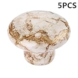 5個入り 取っ手 取手 セラミックキャビネットハンドル キッチン 食器棚 クローゼット 家具 引き出し プル ノブ 装飾 インテリア ネジ付き