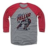 500レベルのボブフェラー3 /第4野球Tシャツ – Cleveland野球ファンギア野球の殿堂の公式ライセンス – Bob FellerヴィンテージR