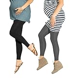 Preggers 2パック10 – 15 mmHg Footlessマタニティ圧縮レギンス US サイズ: L カラー: ブラック