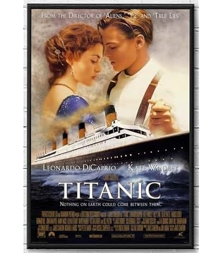Amazon.co.jp: 【フレーム付-黒-】 映画ポスター タイタニック TITANIC