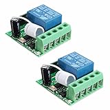 AntRC 2個DC12V 10A 1CH 433MHzワイヤレスリレーRFリモートコントロールスイッチレシーバー