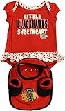 Chicago Blackhawks乳児/幼児用Girls Little Sweet 3 Piece Creeper set-10451 – 10456 レッド