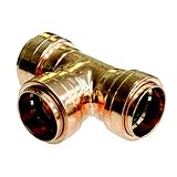 Muellerプロライン1 / 2インチ× 1 / 2インチ× 1 / 2インチ銅push-fit T継手652 – 003lw