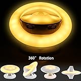 atpwonz LEDモーションセンサー夜間ライト360 °回転取り外し可能磁気壁ステップライトUSB充電式セキュリティ照明ウォームライト