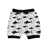 Tovadoo キッズ　男女共用　ショートパンツ　六色入　鮫柄　コットン　可愛い　カジュアル　部屋着　パジャマ　遊園地　海遊び