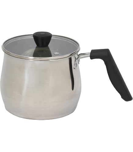 Amazon | ヨシカワ 菰田欣也 3層アルミクラッド 片手鍋 18cm ガラス蓋