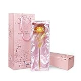 24Kゴールドローズホイルフラワー6インチ手作りギフトボックス、パーソナライズされたカスタムテキストで最後に手作り - バレンタインデー、母の日、クリスマス、誕生日、結婚式のための最高のギフト