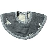 Sweet Mommy 【日本製】 ベビースタイ リバーシブル よだれかけ 360度カバー 最上級3重ガーゼ ふんわり わたあめガーゼ 毛玉になりにくい 洗濯するたび柔らか 冷房対策にも 天然素材 ベ