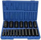 Grey Pneumatic (1719D) 1/2" Drive 19-Piece 12-Point Deep Length Fractional Socket Set [並行輸入品]